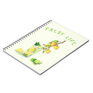 Fresh Lemon Juice Cool Drink Lemonade Notebook