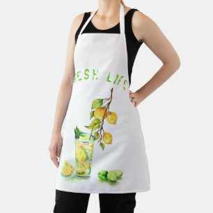 Fresh Lemon Juice Cool Drink Lemonade Summer Party Apron