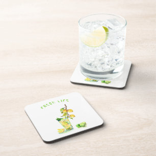 Fresh Lemon Juice Cool Drink Lemonade Summer Party Coaster