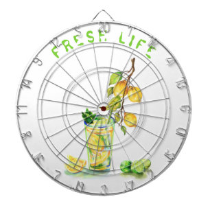 Fresh Lemon Juice Cool Drink Lemonade Summer Party Dartboard
