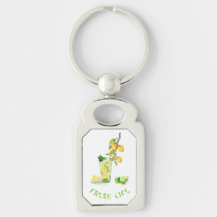 Fresh Lemon Juice Cool Drink Lemonade Summer Party Keychain