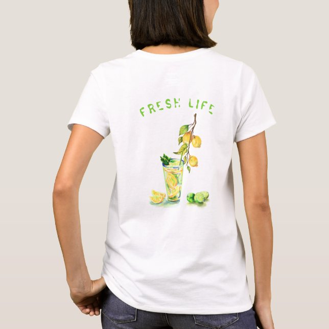 Fresh Lemon Juice Cool Drink Lemonade T-Shirt (Back)