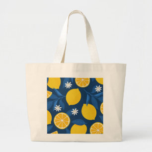 Fresh Lemon Pattern Tote Bag – Citrus Summer Desig