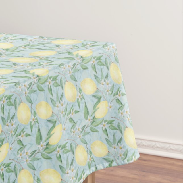 Fresh lemon yellow citrus tablecloth (In Situ)