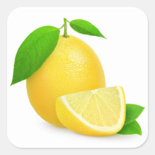 Fresh lemons square sticker