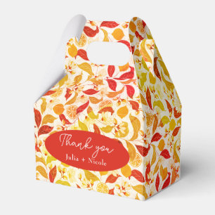 Fresh Lemony Love Citrus Foliage Wedding Favor Box