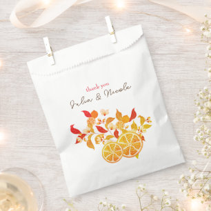 Fresh Lemony Love Citrus Foliage Wedding Favour Bag