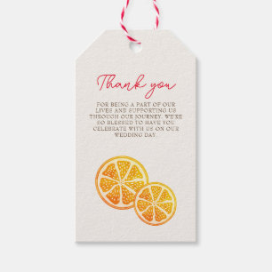Fresh Lemony Love Citrus Foliage Wedding Gift Tags