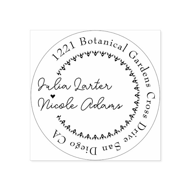 Fresh Lemony Love Citrus Foliage Wedding Rubber Stamp (Imprint)