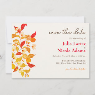 Fresh Lemony Love Citrus Foliage Wedding Save The Date