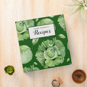 Fresh Lettuce Recipe Binder - Green