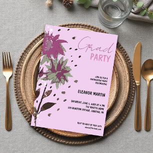 Fresh Lilac Purple Wildflowers Invitation