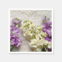 Fresh lilacs on old lace