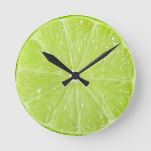 Fresh Lime Round Clock