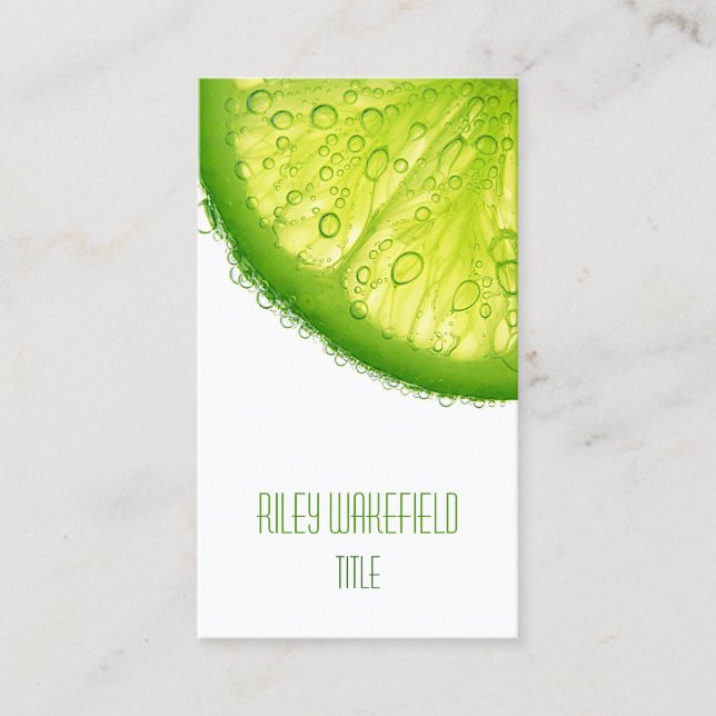 Fresh Lime Slice Business Card (Front)