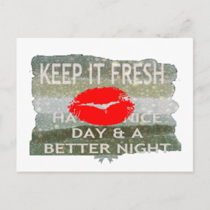 Fresh Lips, Uplifting Vibes: 'Keep It Fresh & Nice Announcement Postcard