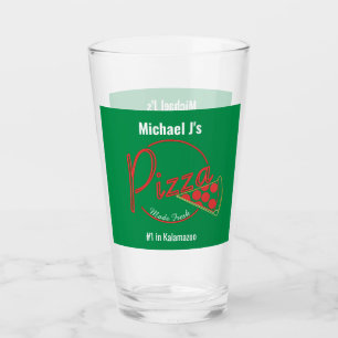 Fresh Made Pizza Pizzeria Beer Glass