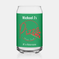 Fresh Made Pizza Pizzeria Can Beer Glass