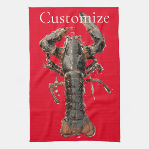 Fresh Maine Lobster Thunder_Cove Kitchen Towel
