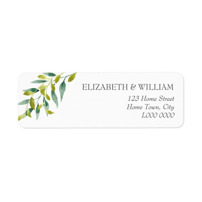 Fresh Meadow Leaves Address Label (Front)