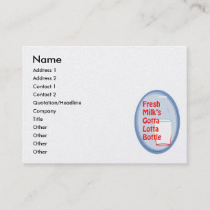 Fresh Milk's Gotta Lotta Bottle Business Card
