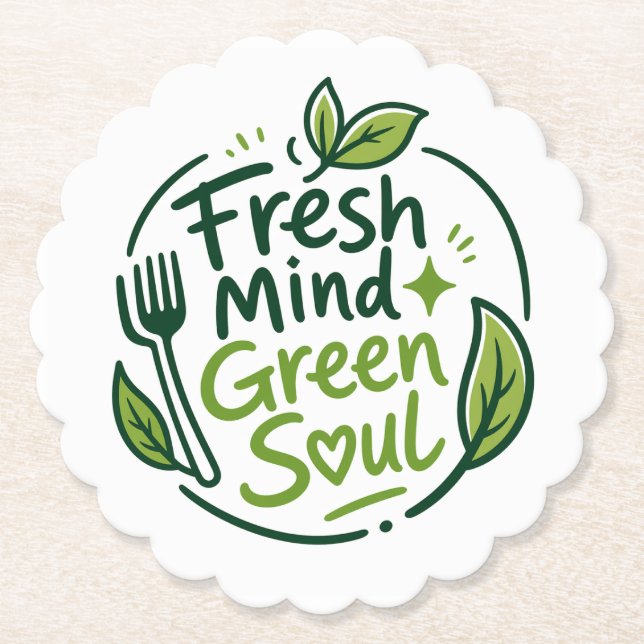 fresh mind  paper coaster (Front)