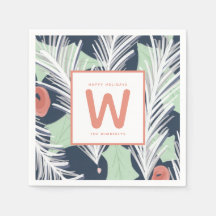 Fresh Mod Merry Holiday Party Napkin