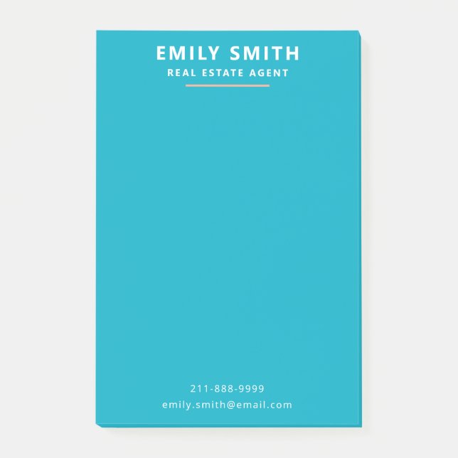 Fresh & Modern Real Estate Agent Realtor  Post-it Notes (Front)