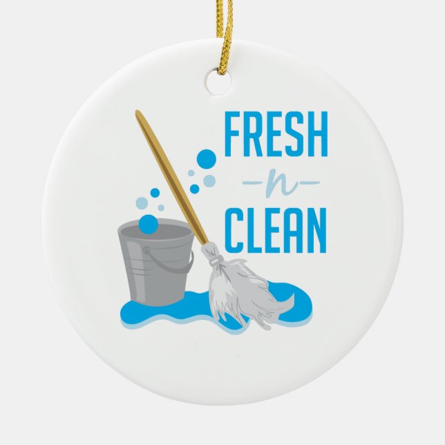 Fresh N Clean Ceramic Ornament (Front)