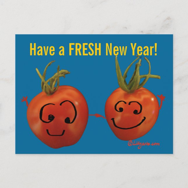 Fresh New Year Postcard (Front)