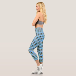 Fresh Ocean Breezes, Capri Leggings