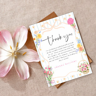 Fresh off Market Floral Bridal shower Thank you Invitation