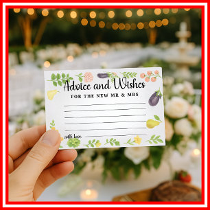 Fresh Off The Market Advice Mr and Mrs Bridal Enclosure Card
