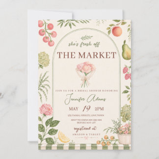 Fresh off the Market Bridal Shower Farmers Market Invitation