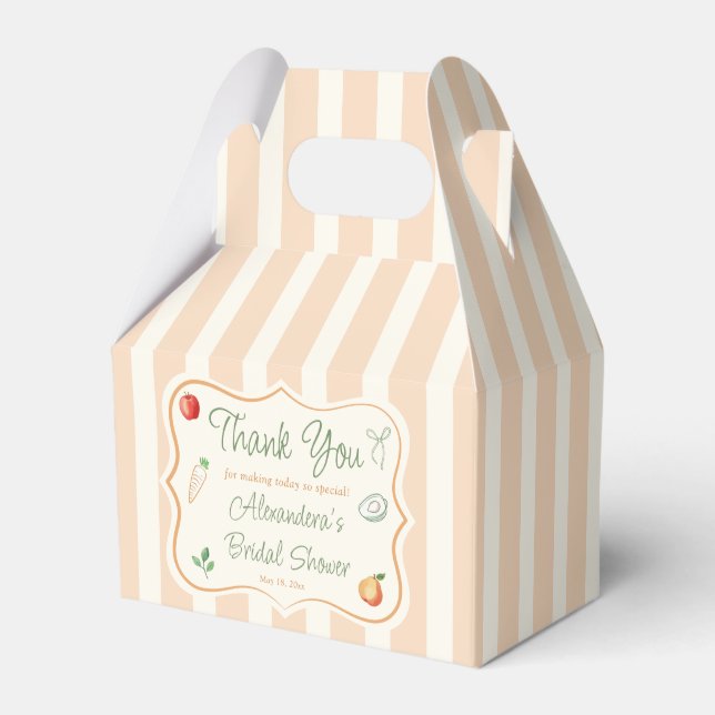 Fresh Off the Market Bridal Shower Favor Box (Front Side)