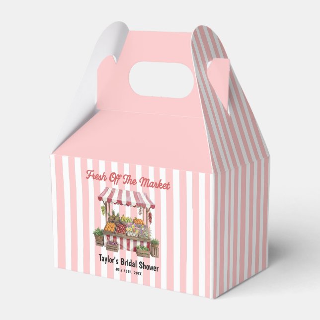 Fresh Off The Market Bridal Shower  Favor Box (Front Side)