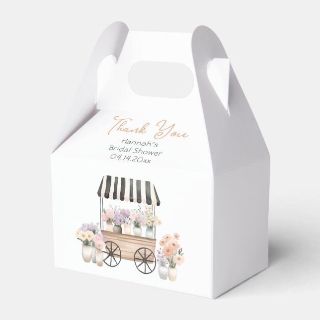 Fresh Off The Market Bridal Shower Favor Box (Back Side)