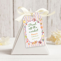 Fresh Off The Market Bridal Shower Favor Tags