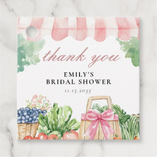 Fresh Off The Market Bridal Shower Favour Tags