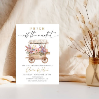 Fresh Off the Market Bridal Shower- Floral Market Invitation