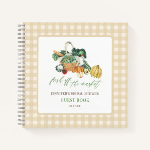 Fresh Off The Market Bridal Shower Guestbook Notebook