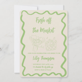 "Fresh off the Market" Bridal Shower Invitation
