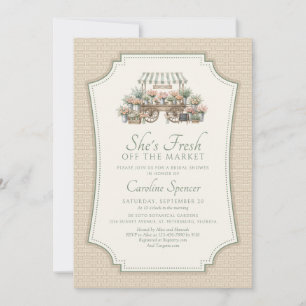 Fresh Off The Market Bridal Shower Invitation