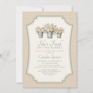 Fresh Off The Market Bridal Shower Invitation