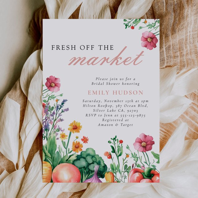 Fresh Off The Market Bridal Shower Invitation (Creator Uploaded)