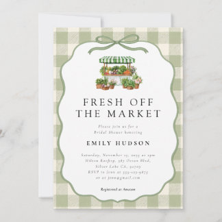 Fresh Off The Market Bridal Shower Invitation