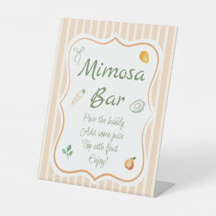 Fresh Off the Market bridal Shower Mimosa Bar Pedestal Sign