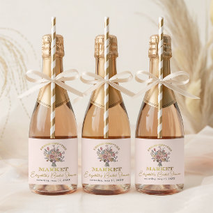 Fresh Off the Market Bridal Shower Mini Sparkling Wine Label