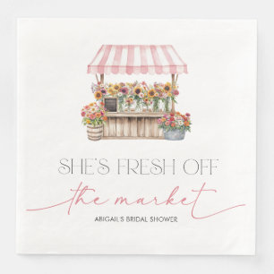 Fresh off the Market Bridal Shower Napkin