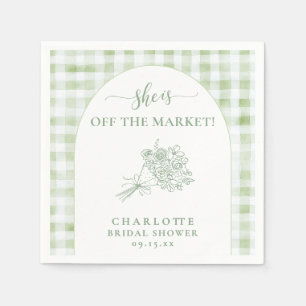 Fresh Off the Market Bridal Shower Napkin